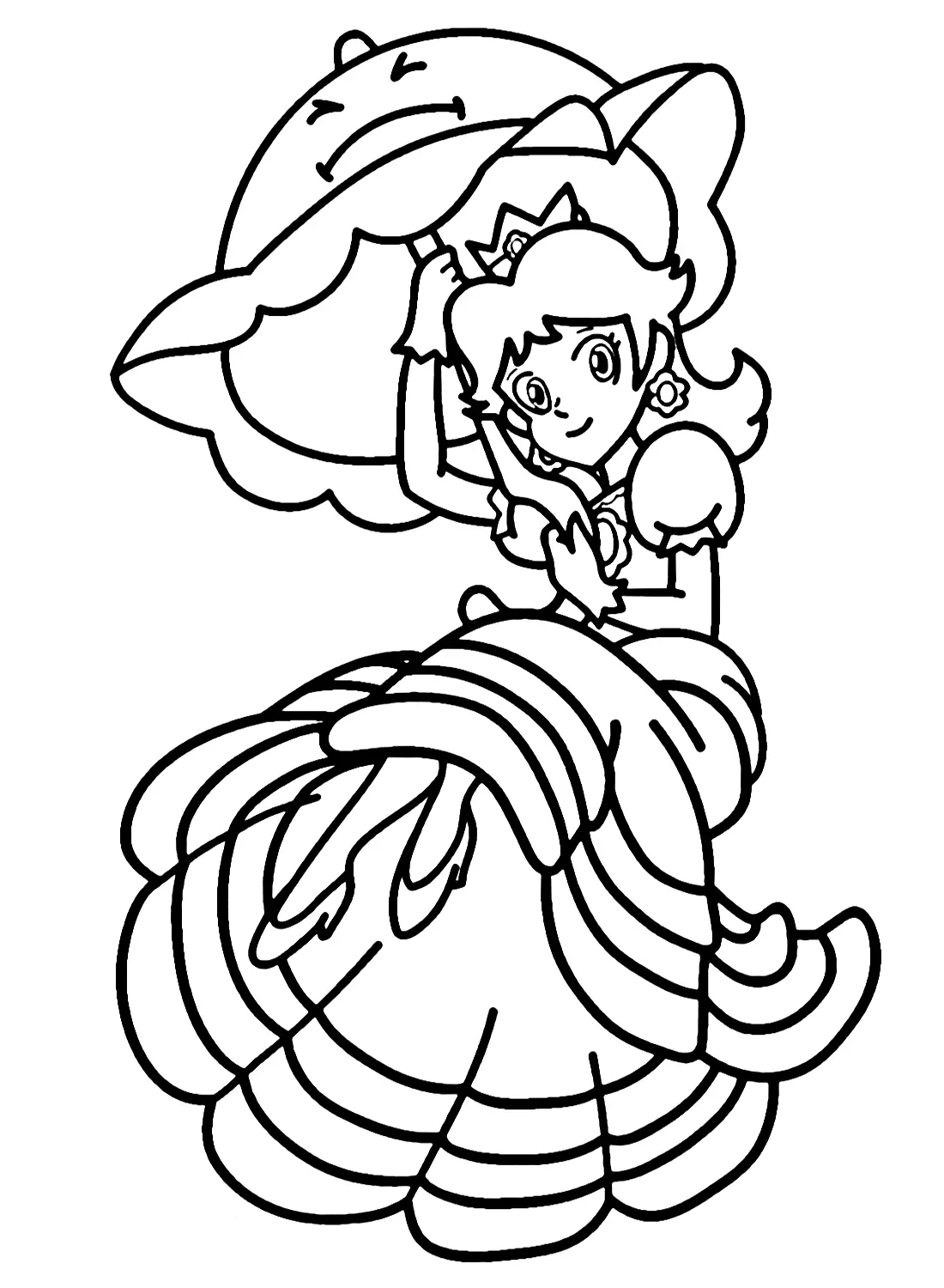 Desenhos de Princesa Daisy Para Colorir 18