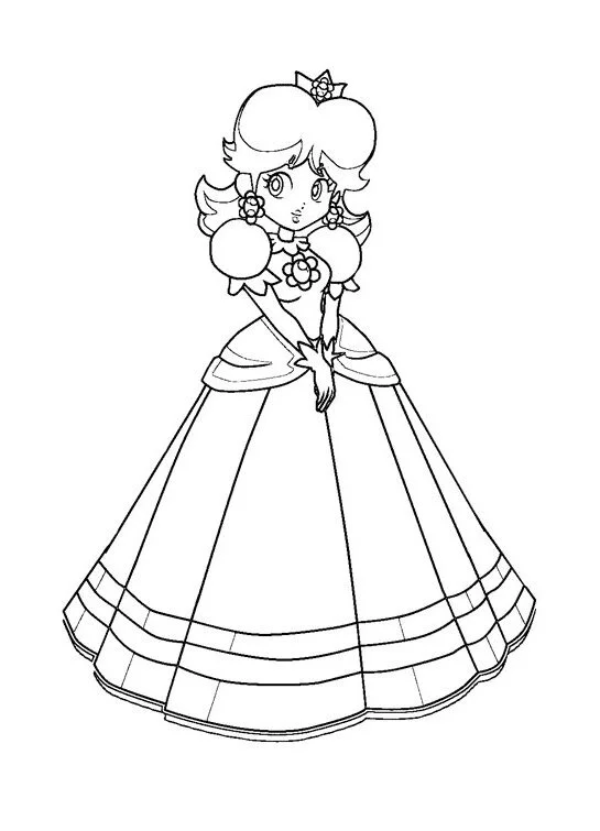 Desenhos de Princesa Daisy Para Colorir 2