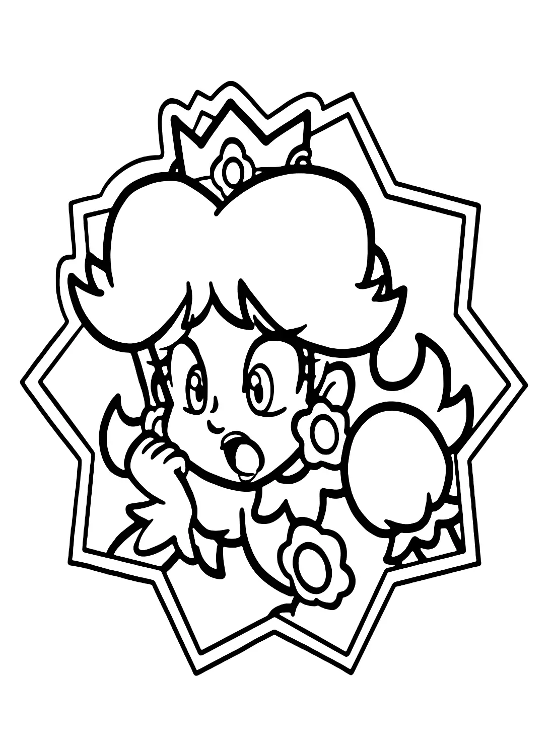 Desenhos de Princesa Daisy Para Colorir 24