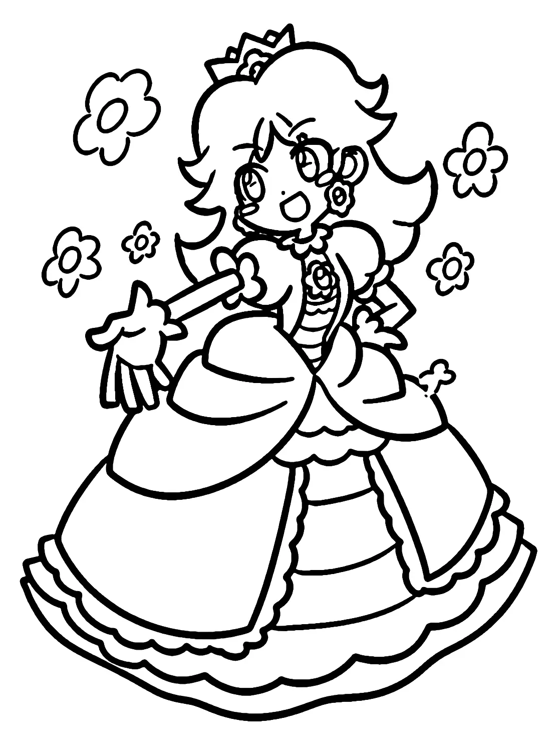 Desenhos de Princesa Daisy Para Colorir 27