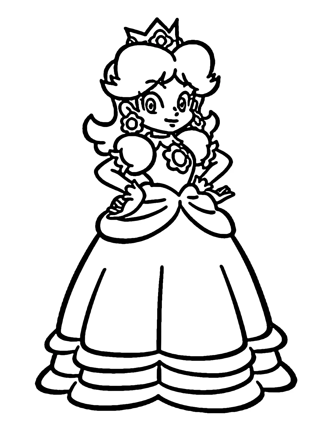 Desenhos de Princesa Daisy Para Colorir 9