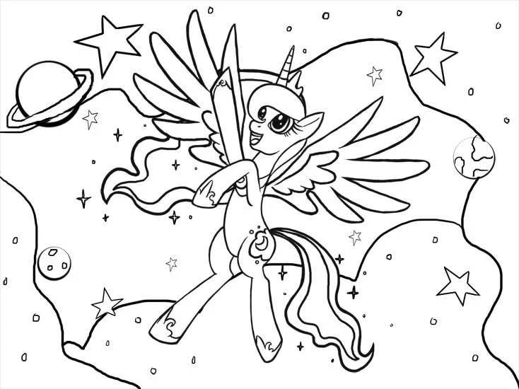 Princesa Luna Para Colorir 19