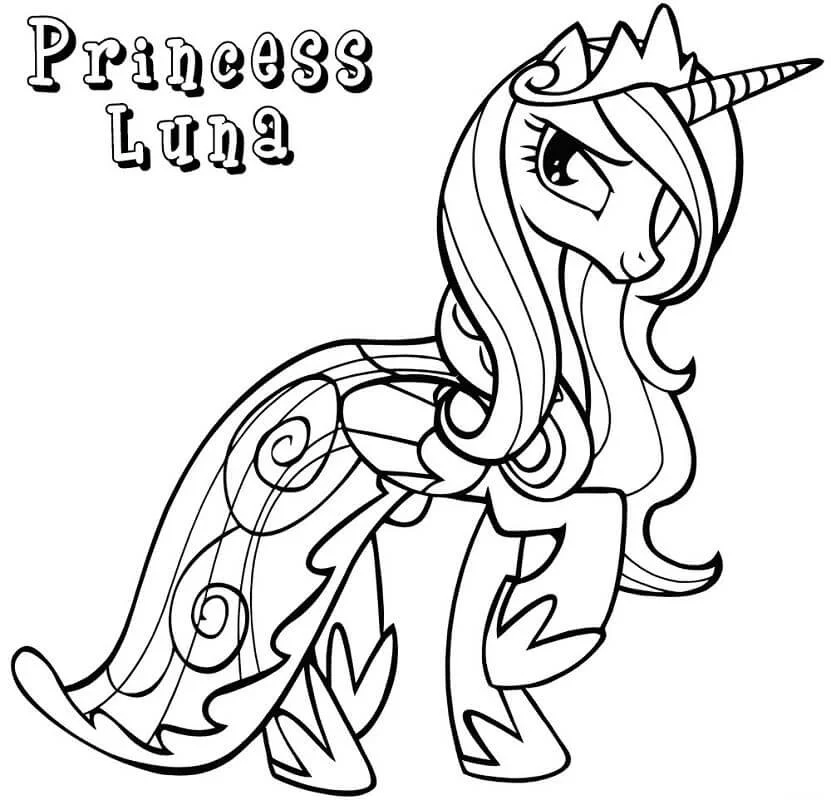 Princesa Luna Para Colorir 8