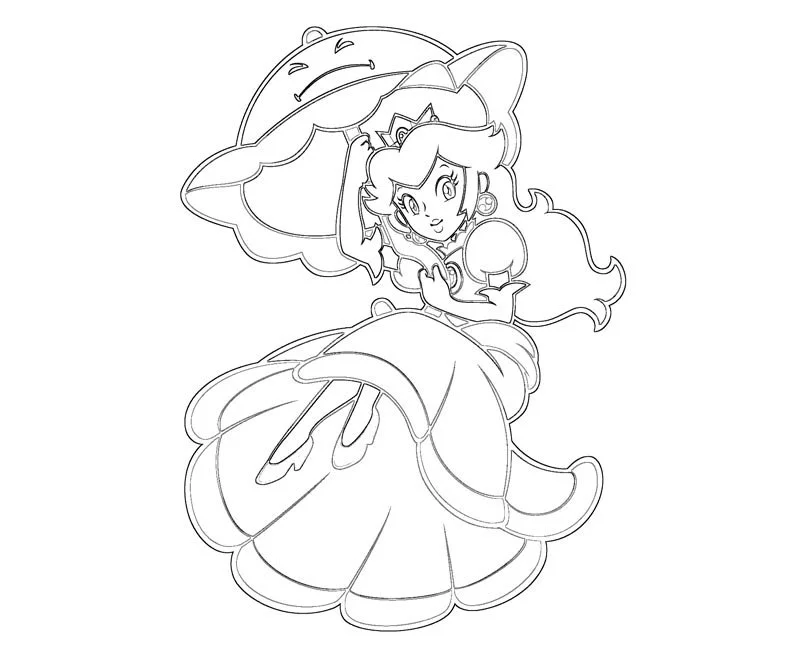 Princess Peach Coloring Pages 18