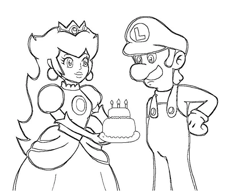 Princess Peach Coloring Pages 23