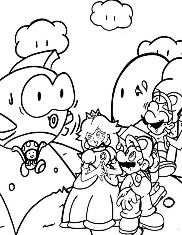 Princess Peach Coloring Pages 24