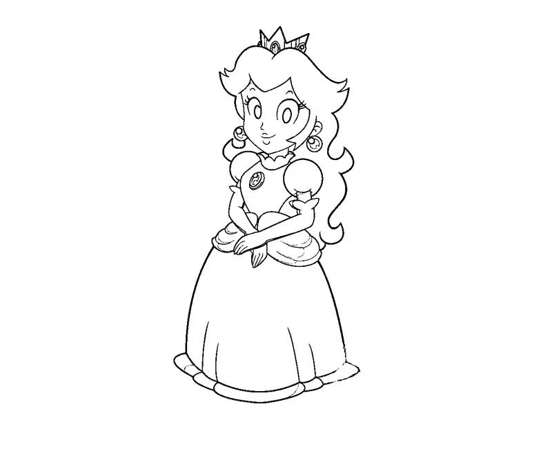 Princess Peach Coloring Pages 27