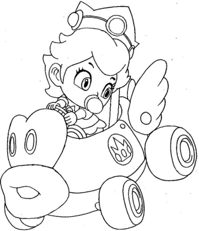 Princess Peach Coloring Pages 28