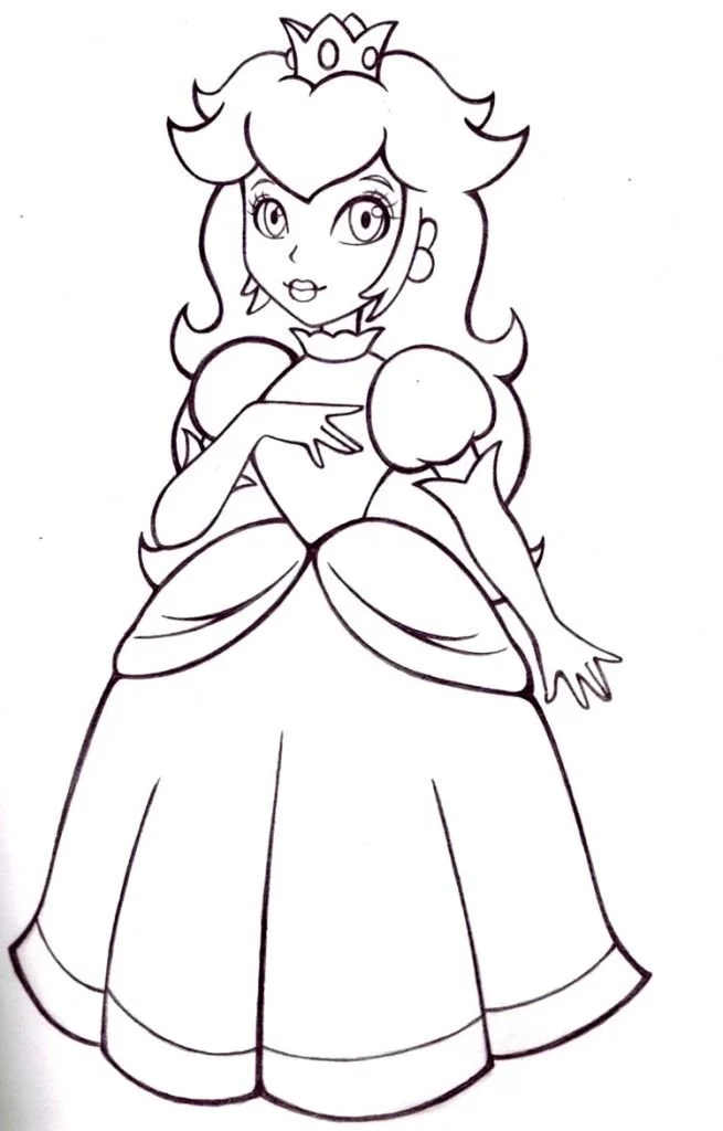 Princess Peach Coloring Pages 3