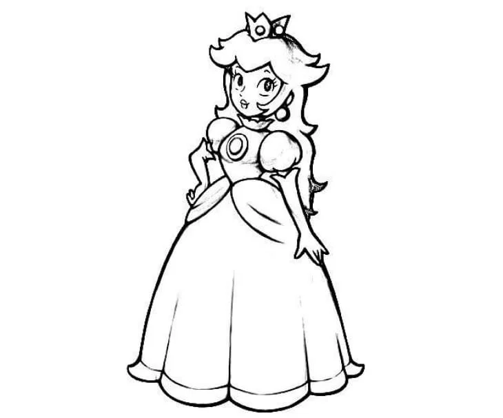 Princess Peach Coloring Pages 34