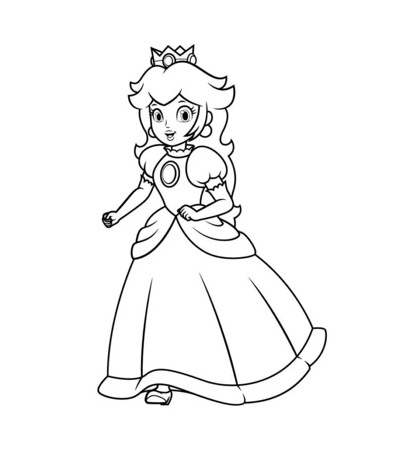 Princess Peach Coloring Pages 37