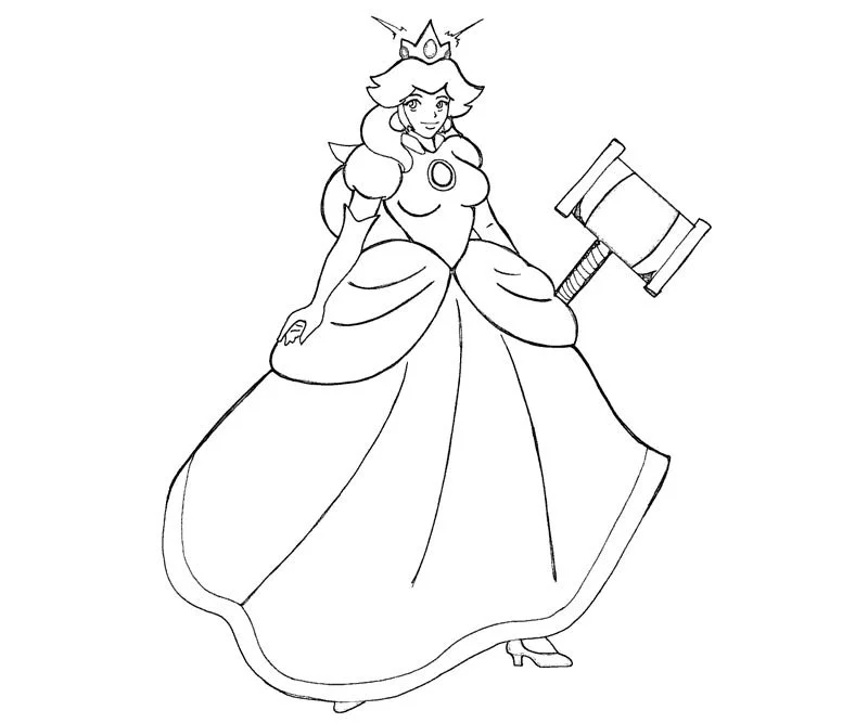 Princess Peach Coloring Pages 4