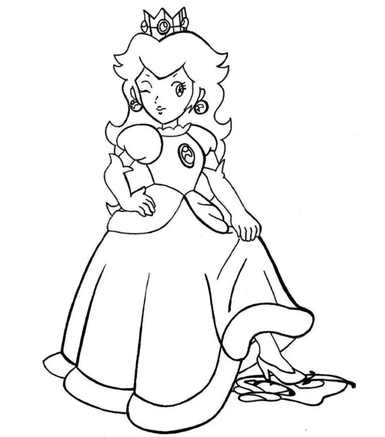 Princess Peach Coloring Pages 40