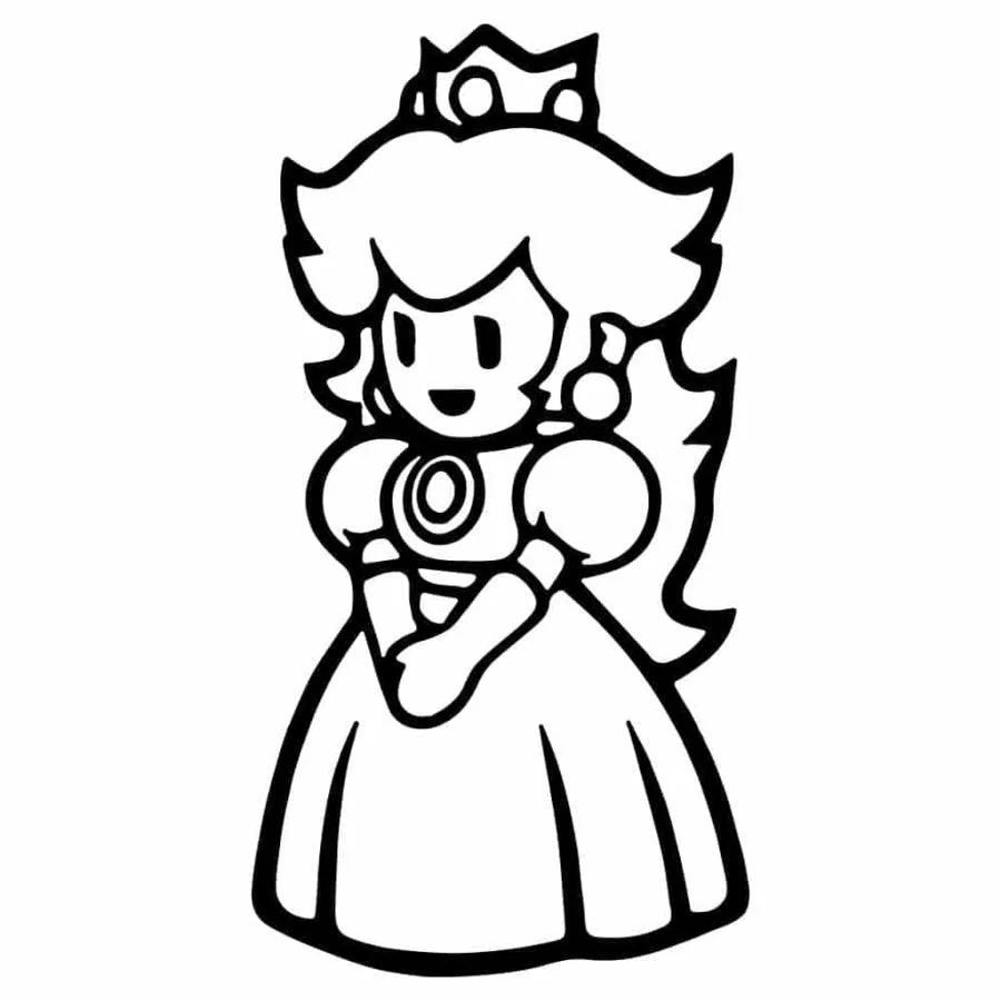 Princess Peach Coloring Pages 42