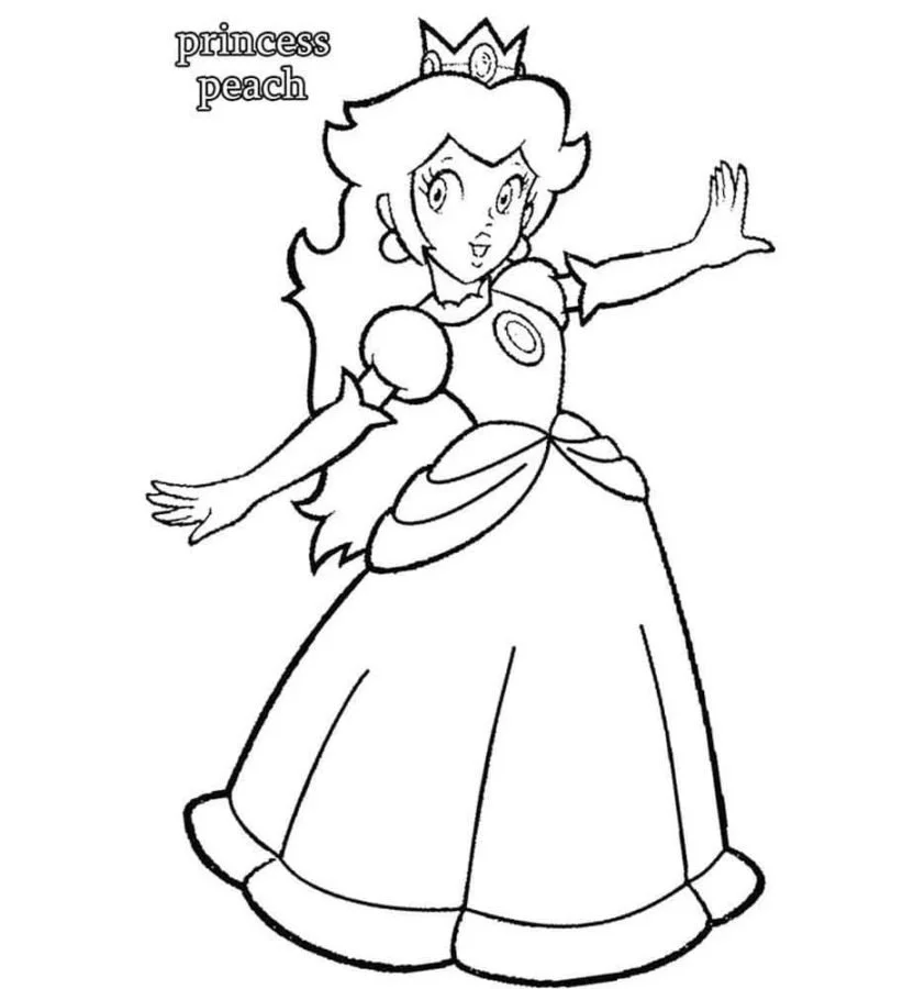 Princess Peach Coloring Pages 49