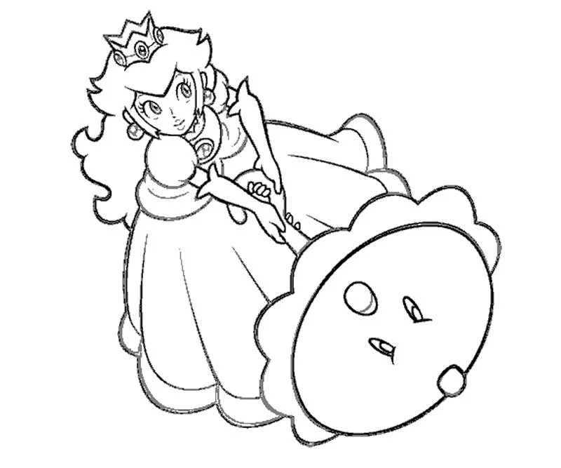 Princess Peach Coloring Pages 5