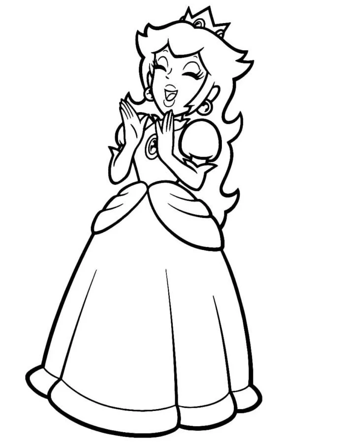 Princess Peach Coloring Pages 55