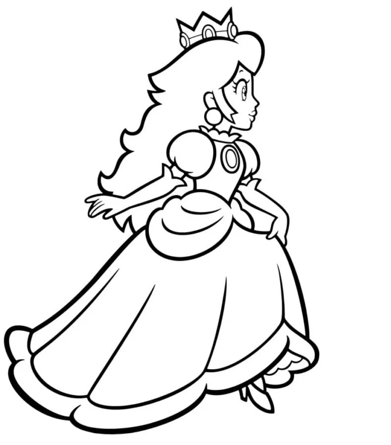 Princess Peach Coloring Pages 57