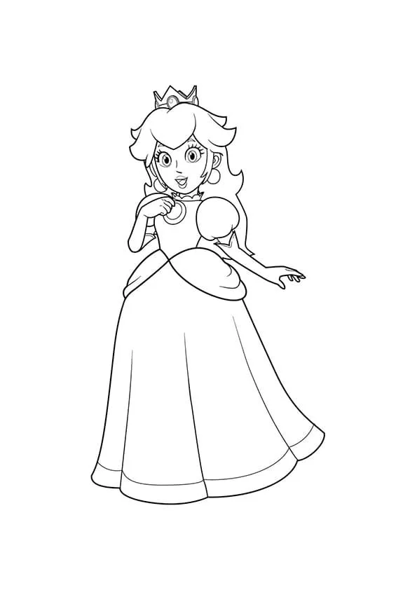 Princess Peach Coloring Pages 58