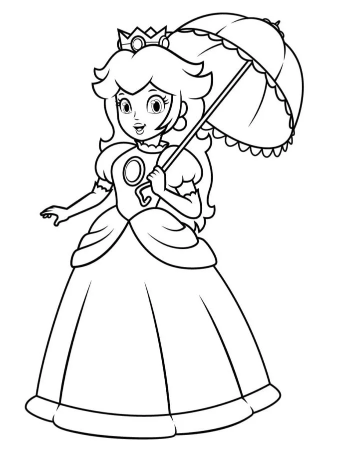 Princess Peach Coloring Pages 60