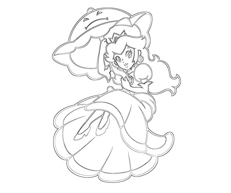 Princess Peach Coloring Pages 61