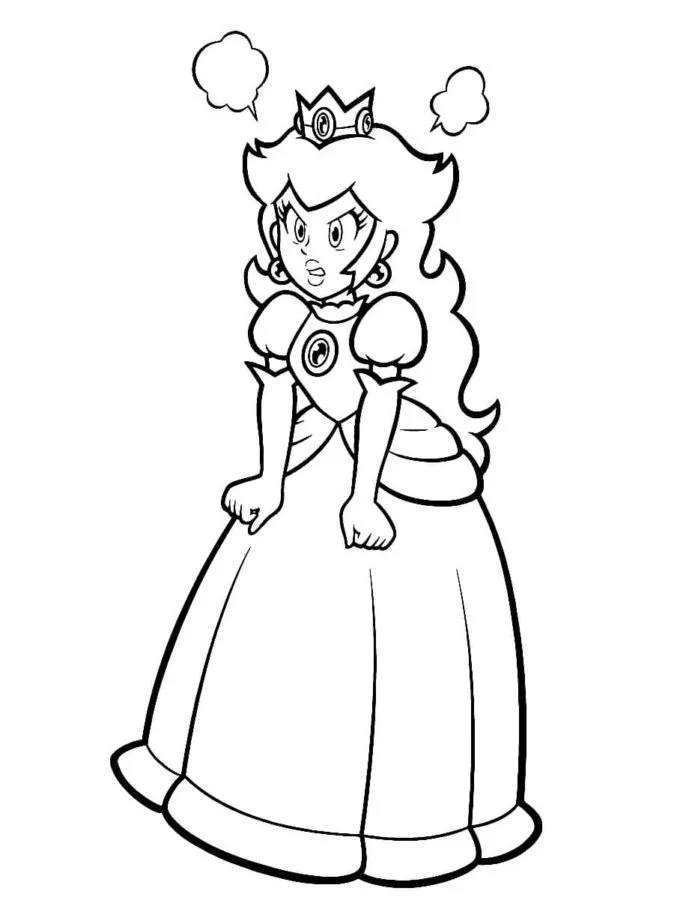 Princess Peach Coloring Pages 62