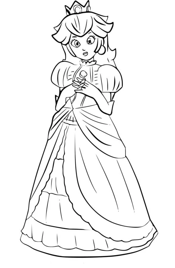 Princess Peach Coloring Pages 66
