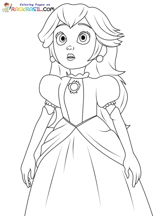 Princess Peach Coloring Pages 71