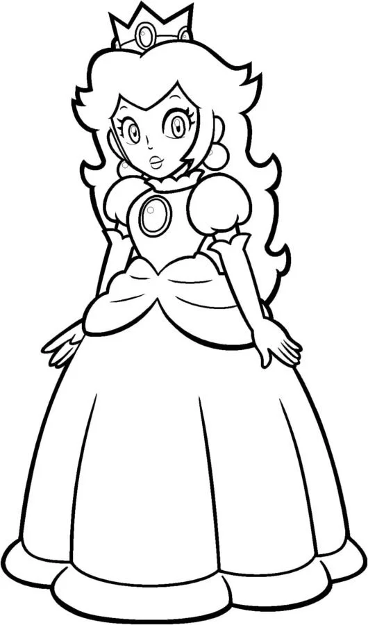Princess Peach Coloring Pages 73