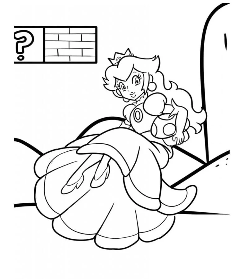 Princess Peach Coloring Pages 83