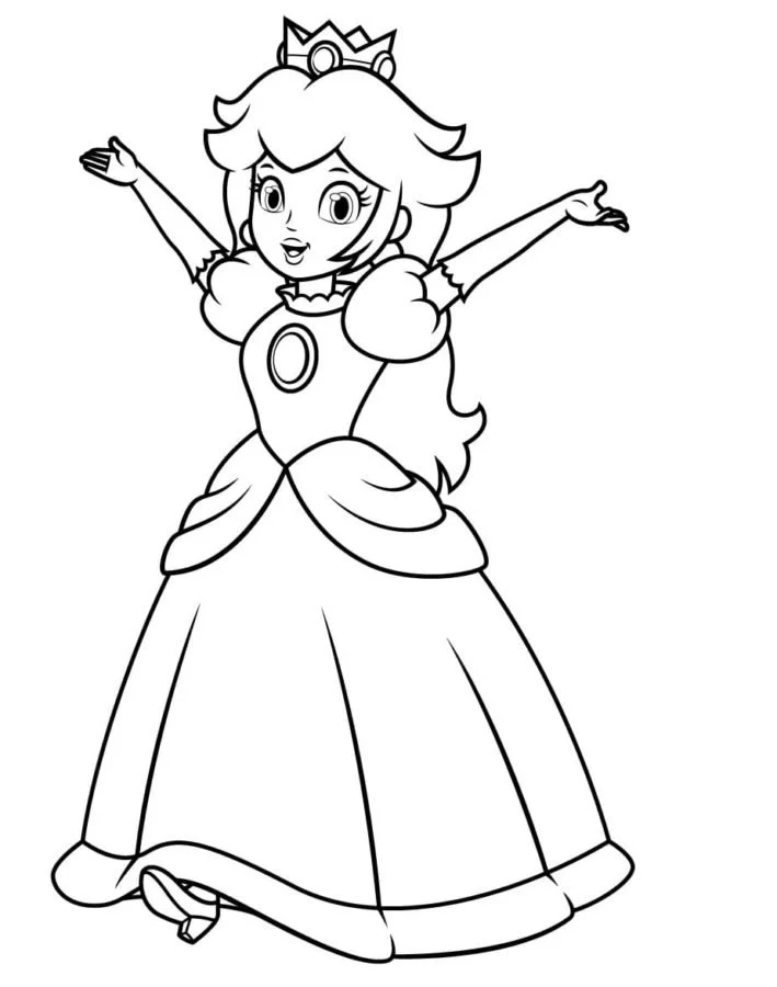 Princess Peach Coloring Pages 85