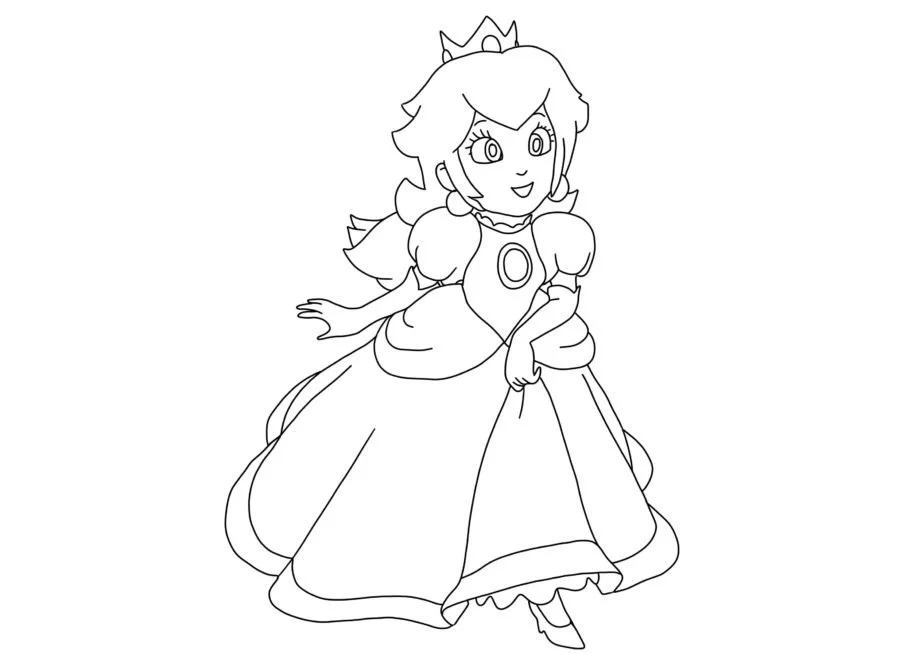 Princess Peach Coloring Pages 88