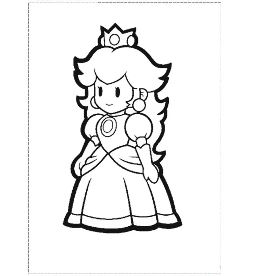 Princess Peach Coloring Pages 91