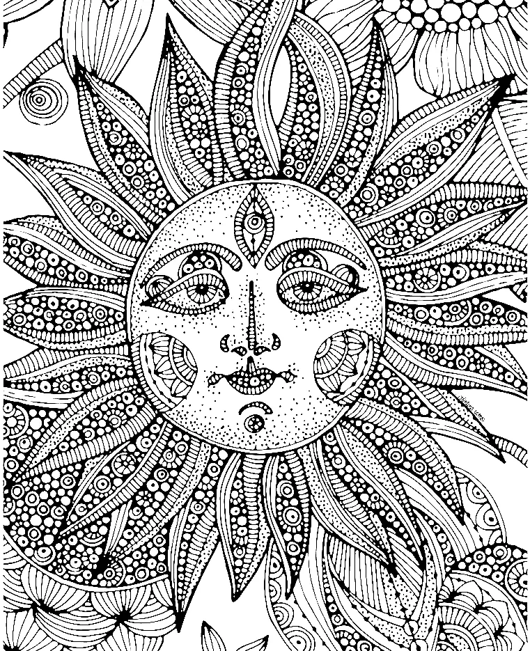 Psicodelicas Para Colorear 19