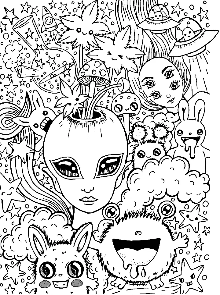 Psicodelicas Para Colorear 4