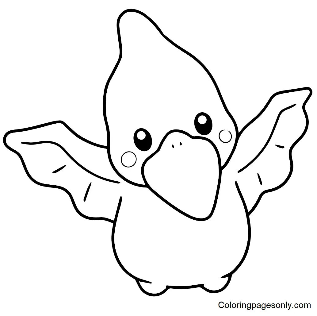 Pterodactilo Para Colorear