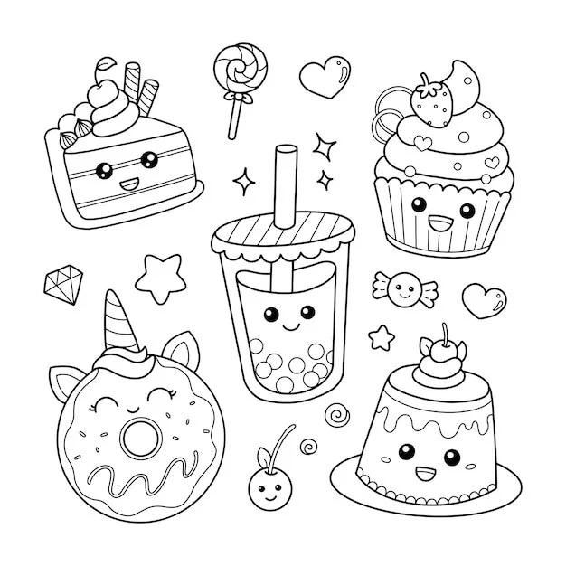 Desenhos de Pudim Para Colorir 20