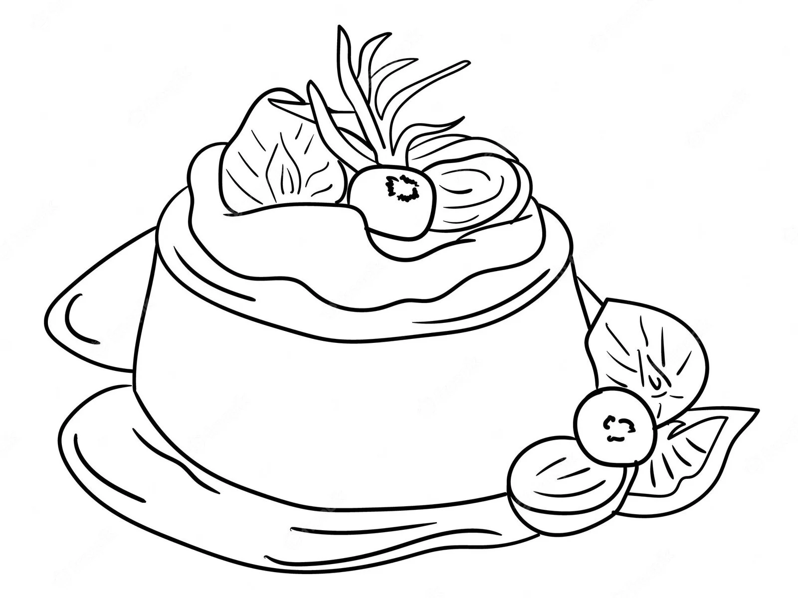 Desenhos de Pudim Para Colorir 30