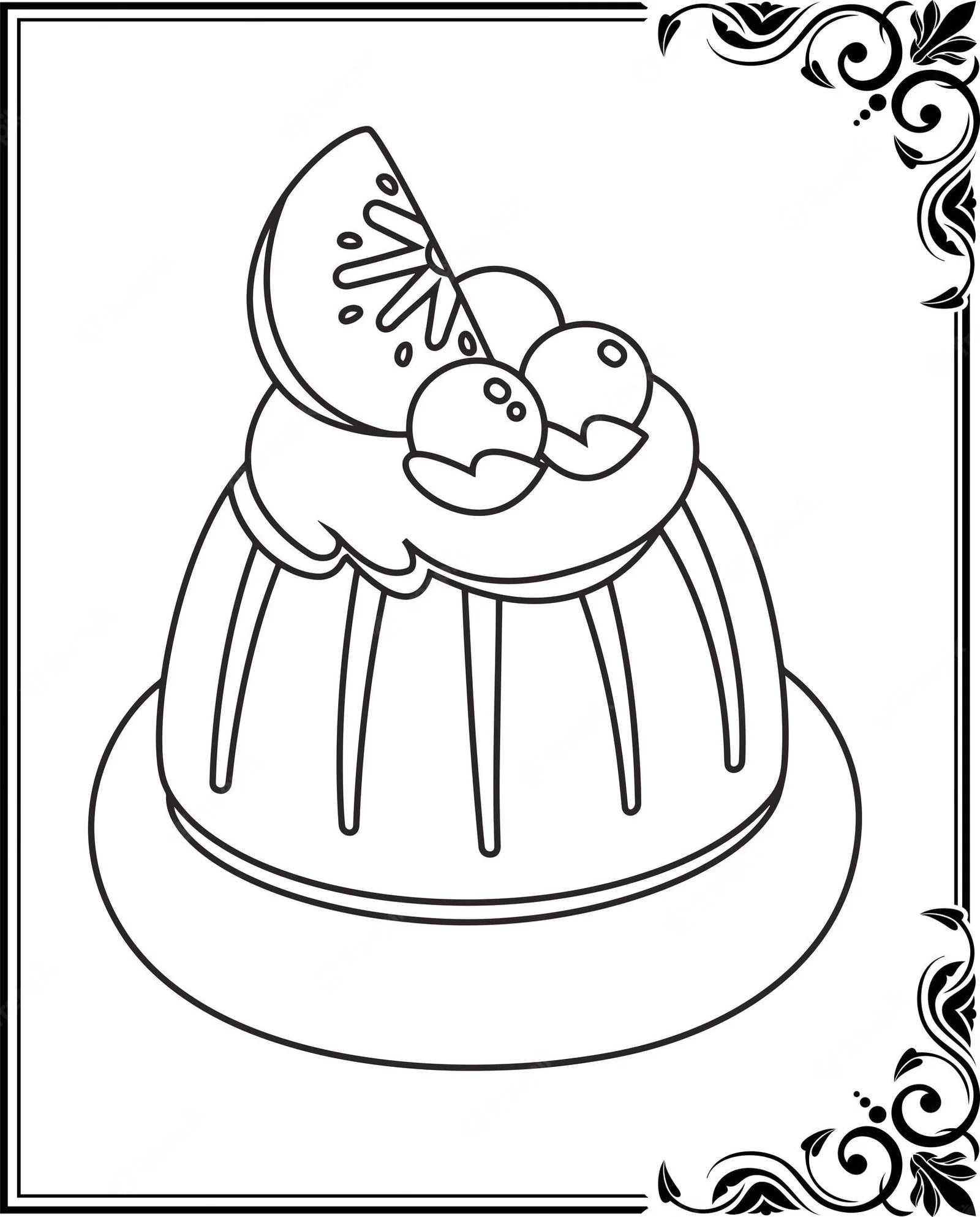 Desenhos de Pudim Para Colorir 6