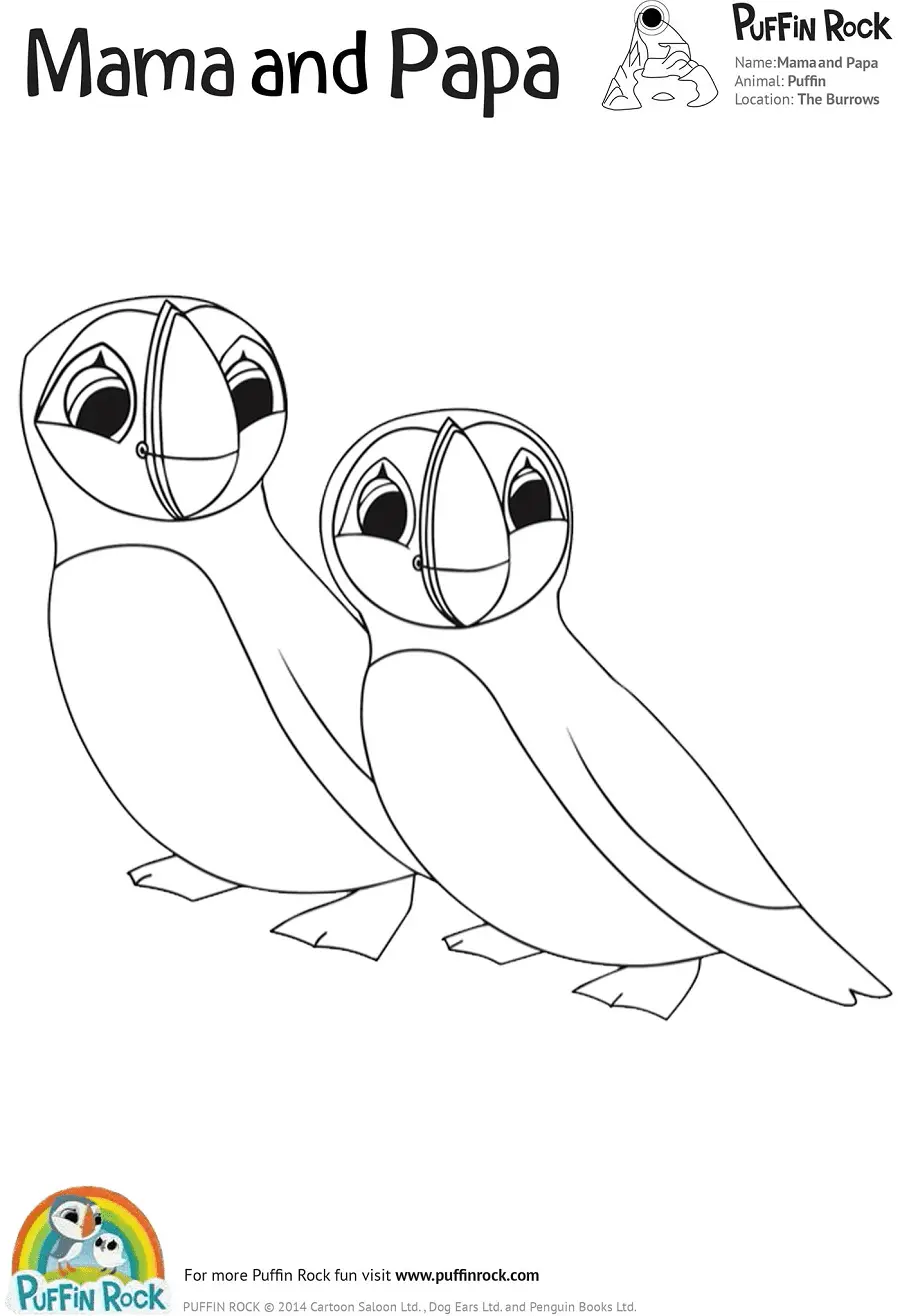 Puffin Rock Para Colorear 23