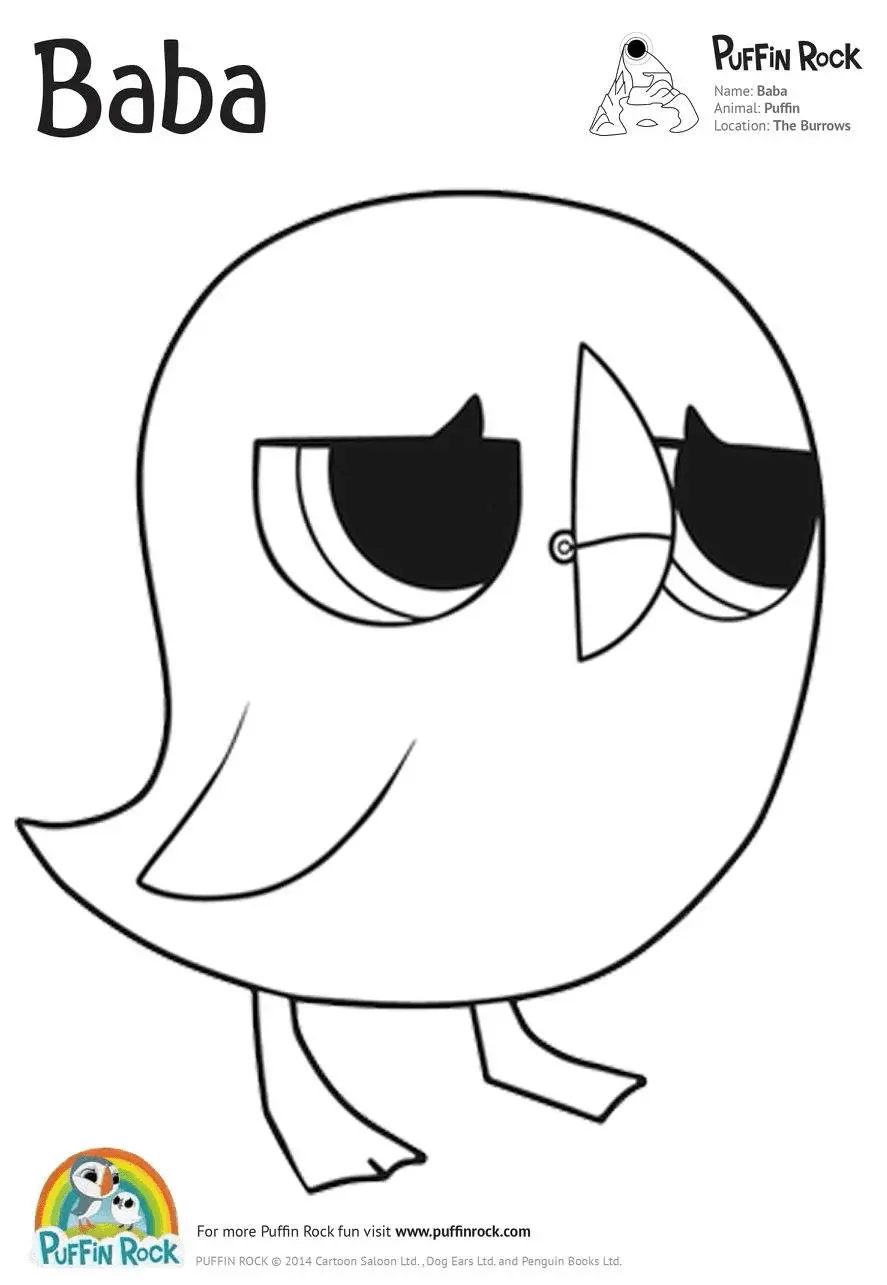 Puffin Rock Para Colorear 25