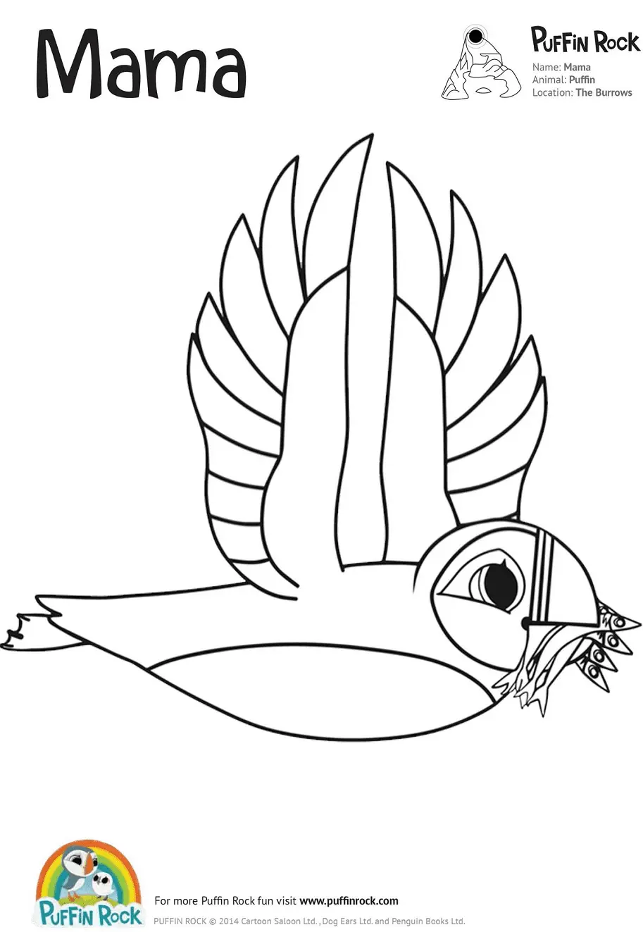 Puffin Rock Para Colorear 26
