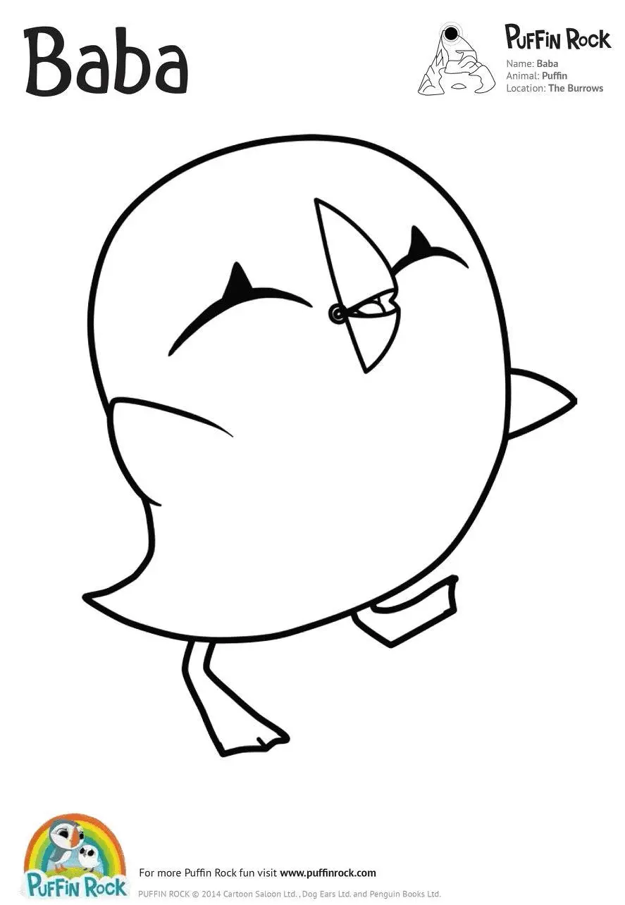 Puffin Rock Para Colorear 27