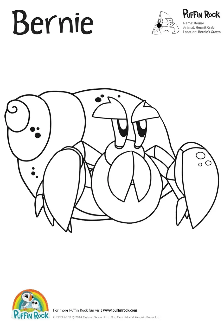 Puffin Rock Para Colorear 5