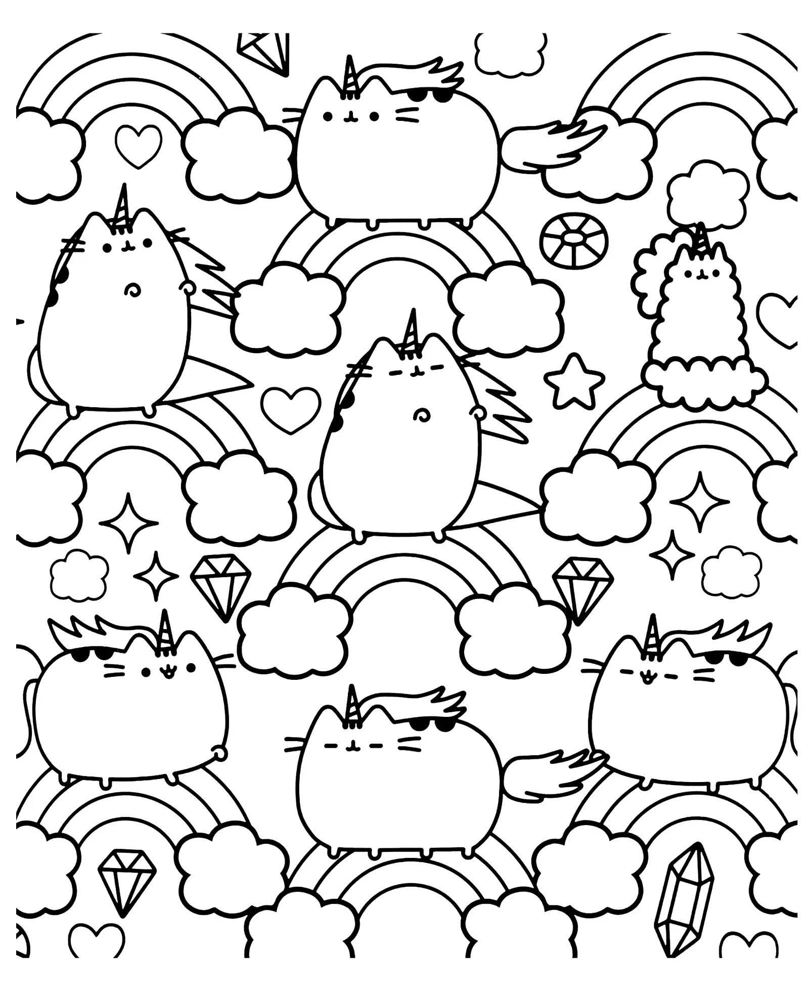 Pusheen Coloring Pages 108
