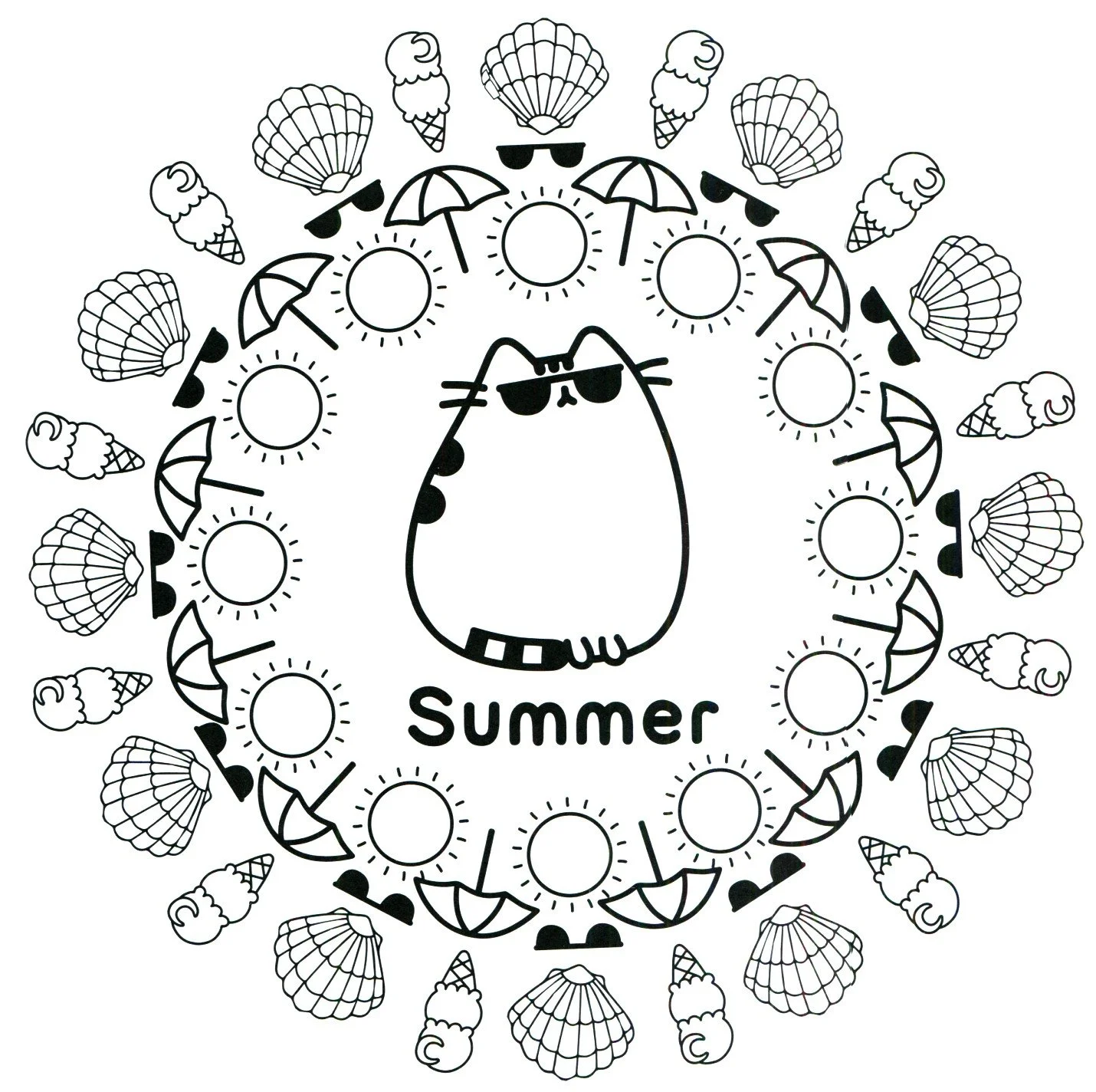Pusheen Coloring Pages 125