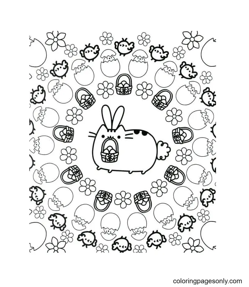 Pusheen Coloring Pages 128