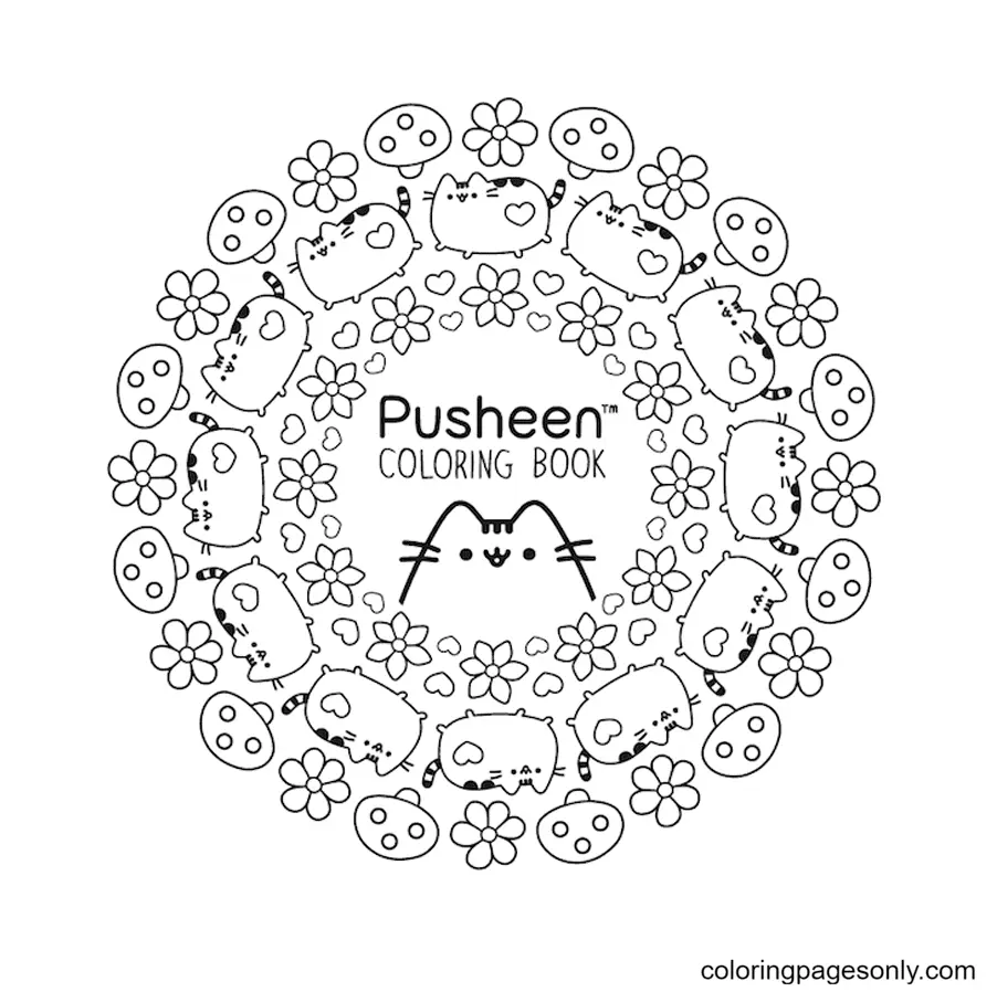 Pusheen Coloring Pages 140