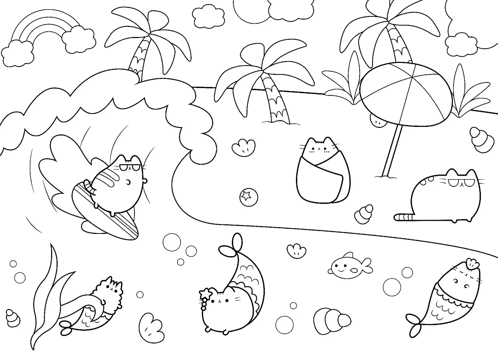 Pusheen Coloring Pages 72