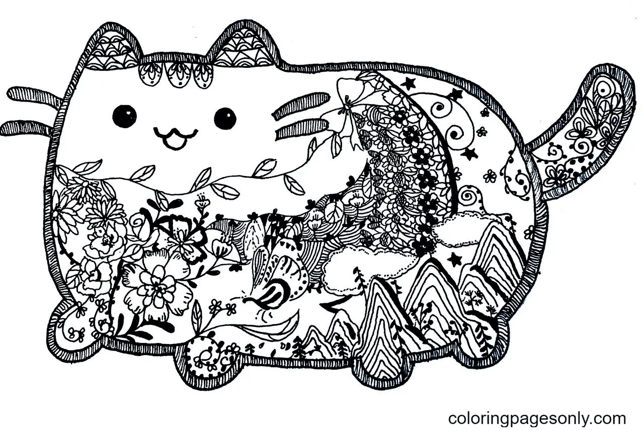 Pusheen Coloring Pages 73